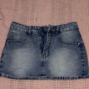 Denim mini skirt